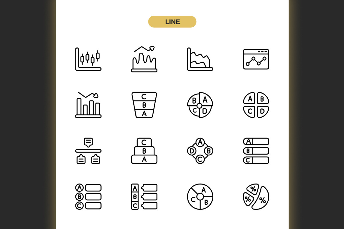 Infographic And Chart Icons, an Icon by Spacepixel Creative