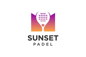 Letter M Sunset Padel Logo, a Branding & Logo Template by Buqancreative