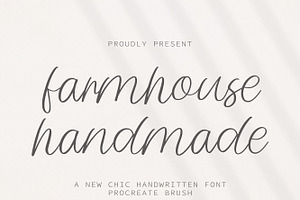Farmhouse Handmade script font, a Script Font by MaxArt Foundry