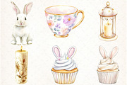 Watercolor Neutral White Easter Clip, an Illustration by Watercolor design (Thumbnail 2 of 4)