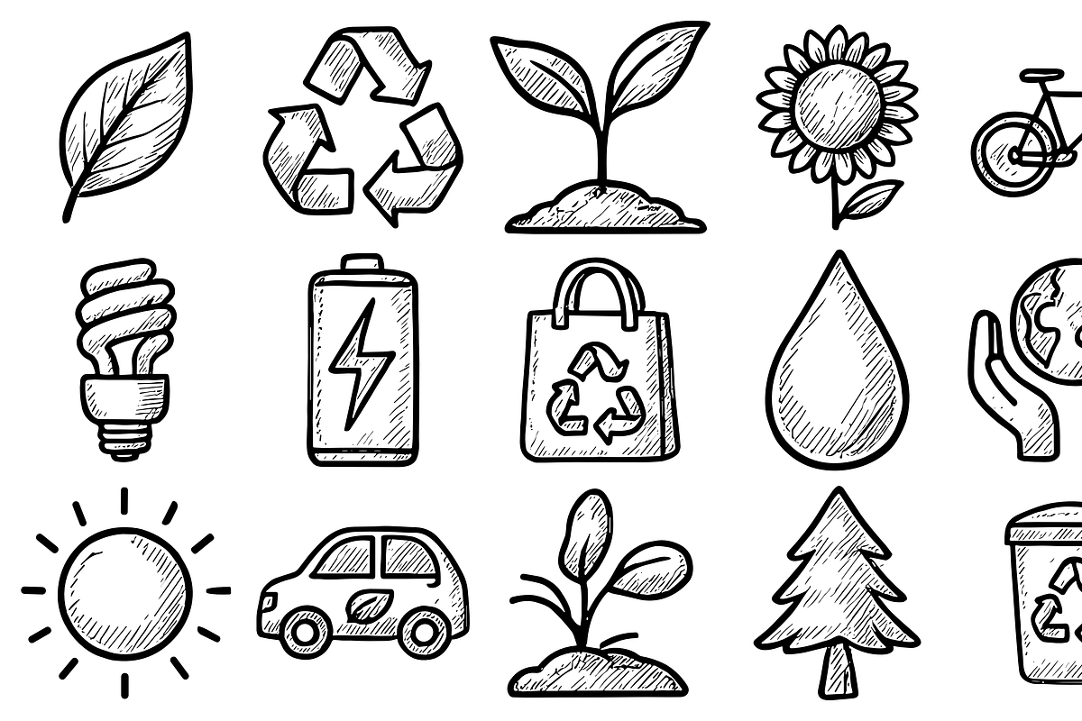 Eco Environmental Icon Set, an Object Graphic by nikagraphic (Photo 2 of 3)
