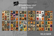 Whimsical Halloween Ephemera Kit, a Seasonal Illustration by Digital Art Mahdiseño (Thumbnail 3 of 9)