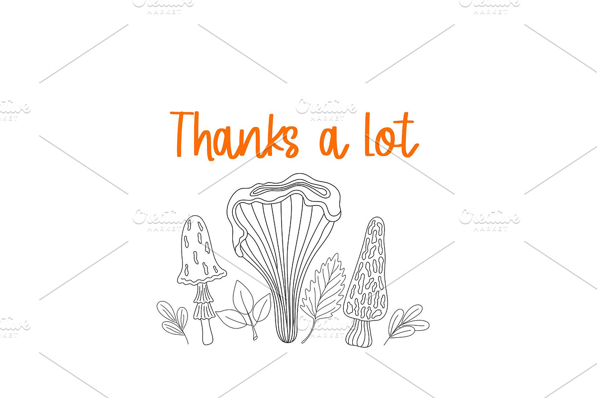 Mushroom Harvest Autumn Doodle Set, a Seasonal Illustration by Contes_de_fée (Photo 9 of 9)