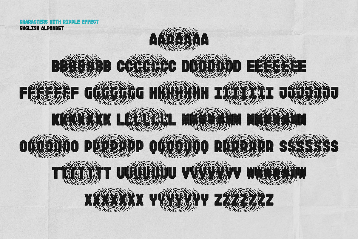 Inky Ripples - Creative Font, a Symbol Font by Gleb Guralnyk (Photo 7 of 8)