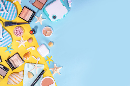 Summer make up cosmetics flat lay, a Beauty & Fashion Photo by Rimma