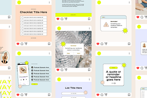 Retro + Bright Instagram Templates