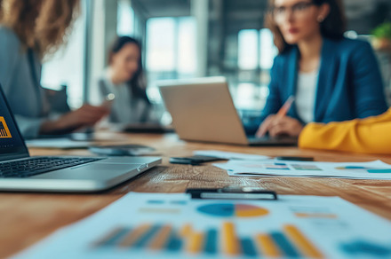 Business meeting with diverse women, a Background Photo by Pixeness