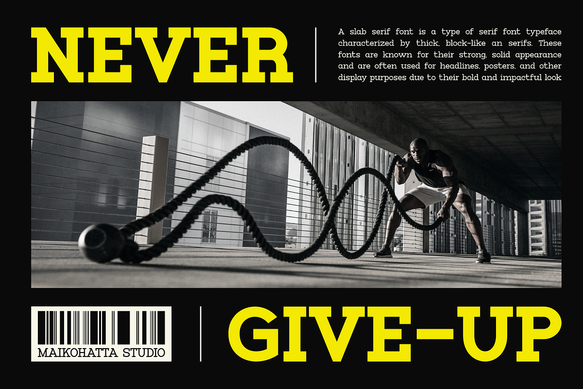 Vergho - Modern Slab Serif, a Slab Serif Font by MaikoHatta (Photo 2 of 7)