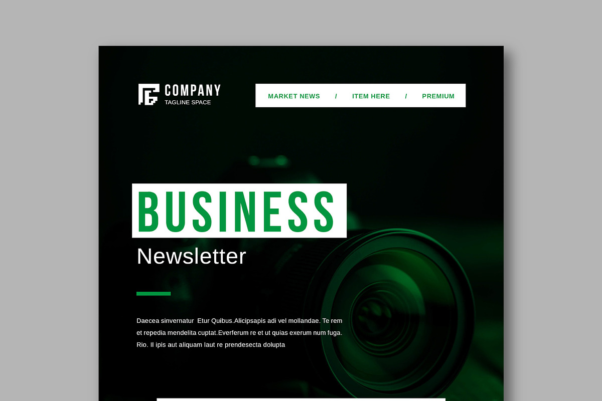 Teal Newsletter Layout For Business, an UI Kit Template by MightyDesign (Photo 2 of 8)
