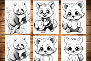 Red Panda Coloring Pages for Kids, a Brochure Template by LA Design (Thumbnail 5 of 10)