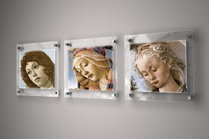 Glass frame for art mockup, a Product Mockup by PSD Market