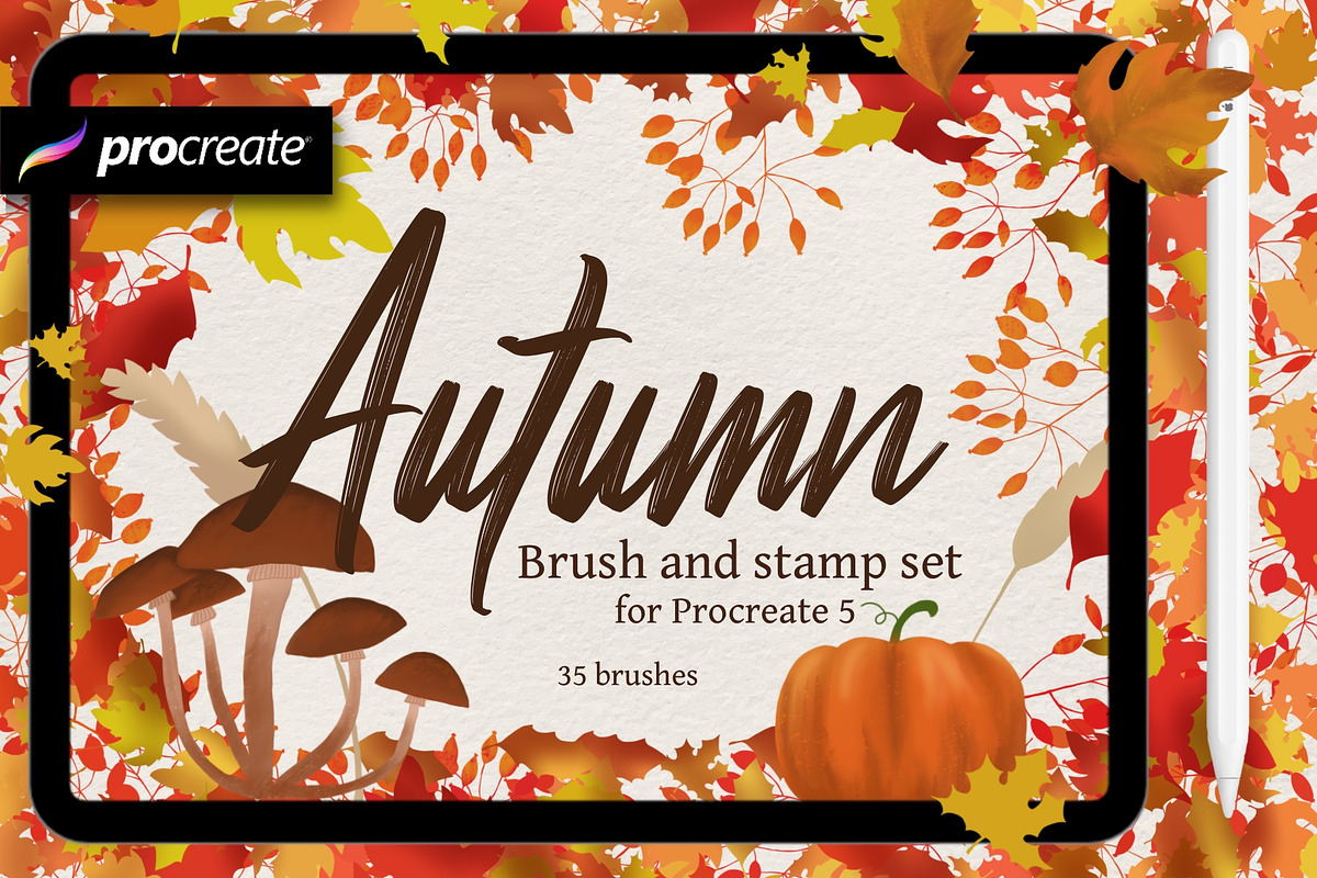 Autumn Brush set for Procreate, a Brush Add-On by Littlefield Design (Photo 1 of 16)