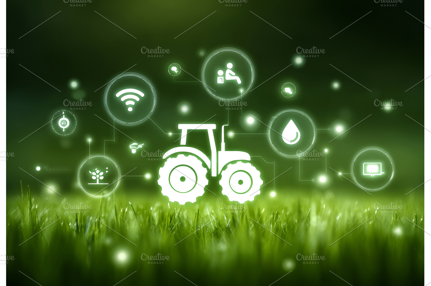 The concept of smart agriculture and, a Technology Photo by ZinetroN