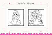 Cute Princess Coloring Pages for Kid, a Decorative Illustration by Ink Gallery (Thumbnail 3 of 4)
