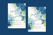 Blue Flowers Wedding Invitation, an Invitation Template by Weddinginvitation by Fati (Thumbnail 2 of 4)