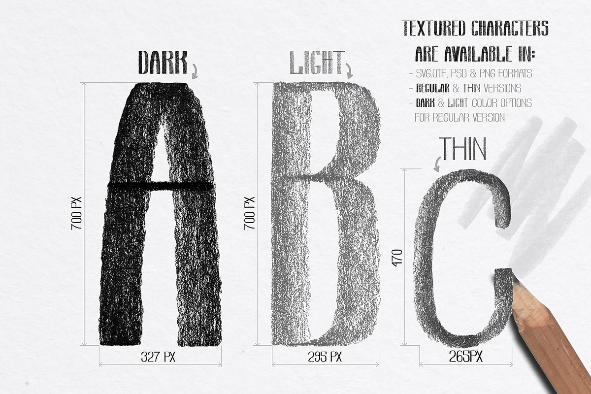 Flat Pencil - SVG font family, a Handwritten Font by Ekaterina Glazkova (Photo 3 of 7)