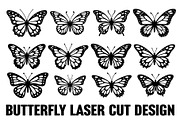 Delicate Butterfly Laser Cut Design, an Illustration by hafijul (Thumbnail 1 of 13)