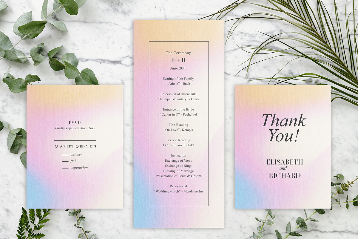 Modern Shadows Wedding Suite, an Invitation Template by cafelab_store (Photo 5 of 5)