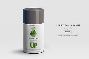 Spray Can Mockup - Small Size