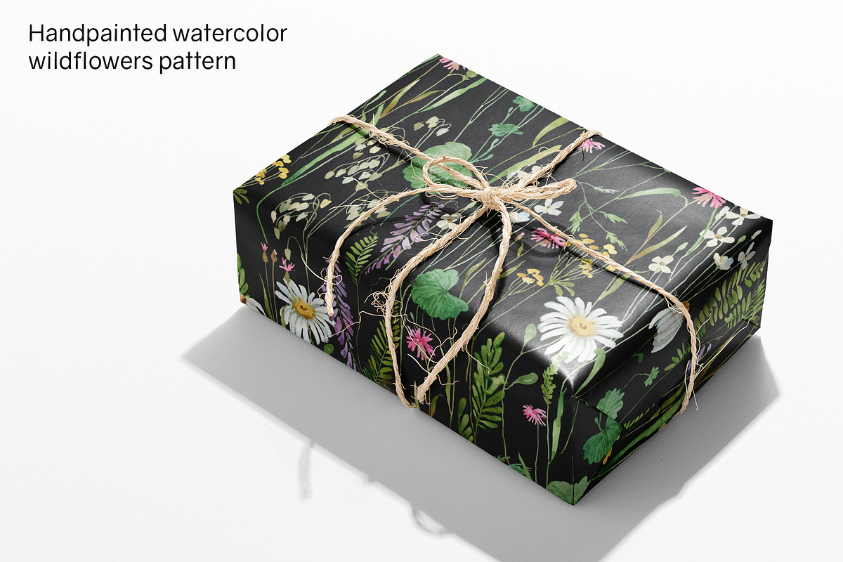 Watercolor Wildflowers Pattern #1, a Pattern Graphic by TanyaOak (Photo 2 of 7)