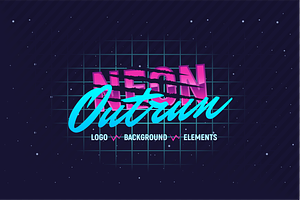 Retro 80s Neon Outrun