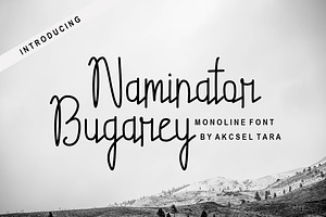 Naminator Bugarey - Monoline Font