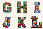 Christmas Alphabet Latter Clipart, an Illustration by DreamCafeArt (Thumbnail 3 of 6)