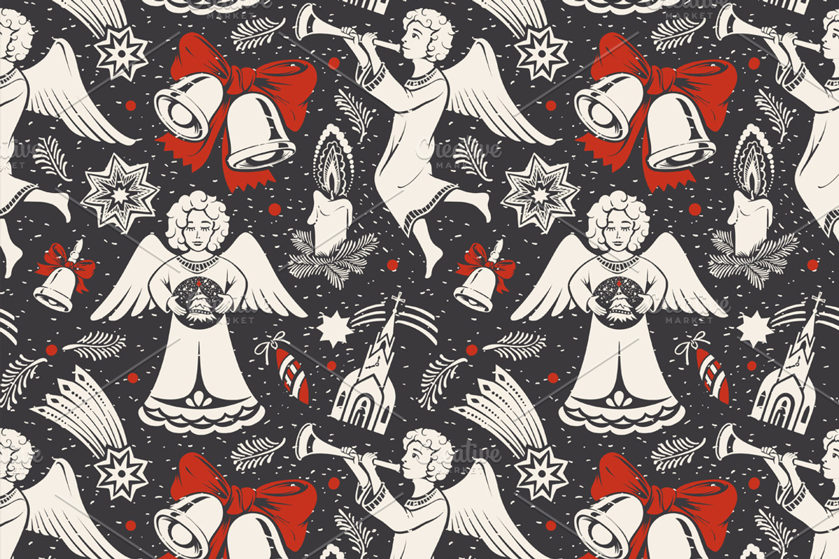 Vintage Christmas Cartoon Patterns, a Pattern Graphic by Adiemus (Photo 8 of 8)