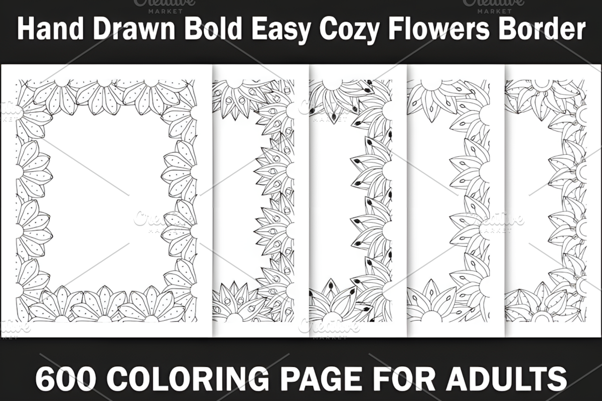 Hand Drawn Bold Easy Cozy Flowers, a Decorative Illustration by Ink Gallery (Photo 3 of 3)