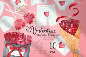 Valentine Clip Art, Classic Romantic
