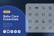 Baby Care Essentials Icon, an Outline Icon by Nathaya Studio (Thumbnail 1 of 2)