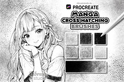 Procreate Manga Cross Hatching, a Brush Add-On by DiBrush Studio (Thumbnail 1 of 5)