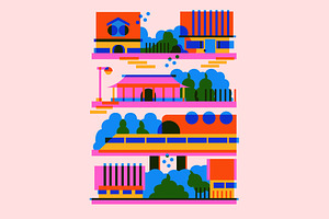 Architecture Full Illustration, an Illustration by graphicook