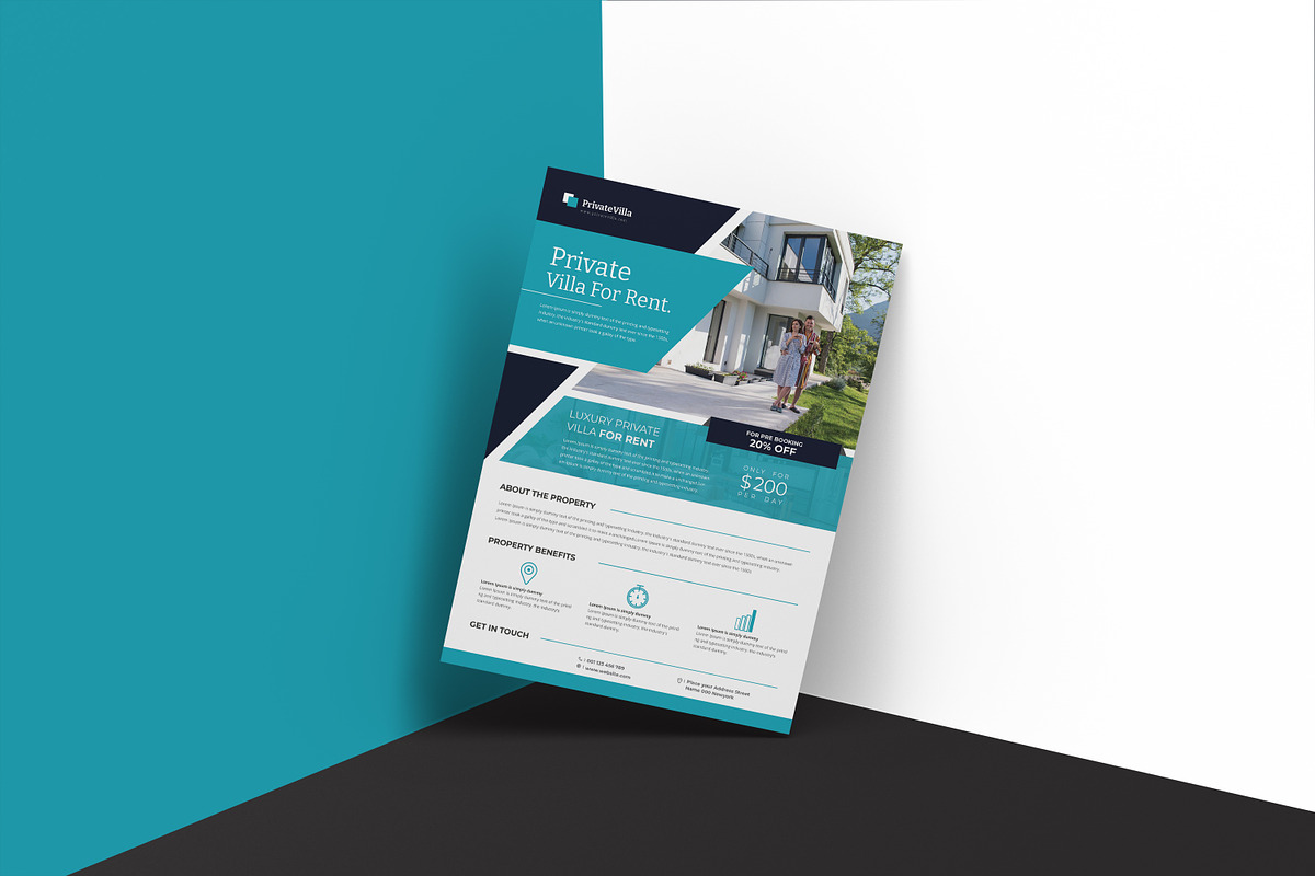 Private Villa Real Estate Flyer, a Flyer Template by creative-mint (Photo 6 of 10)