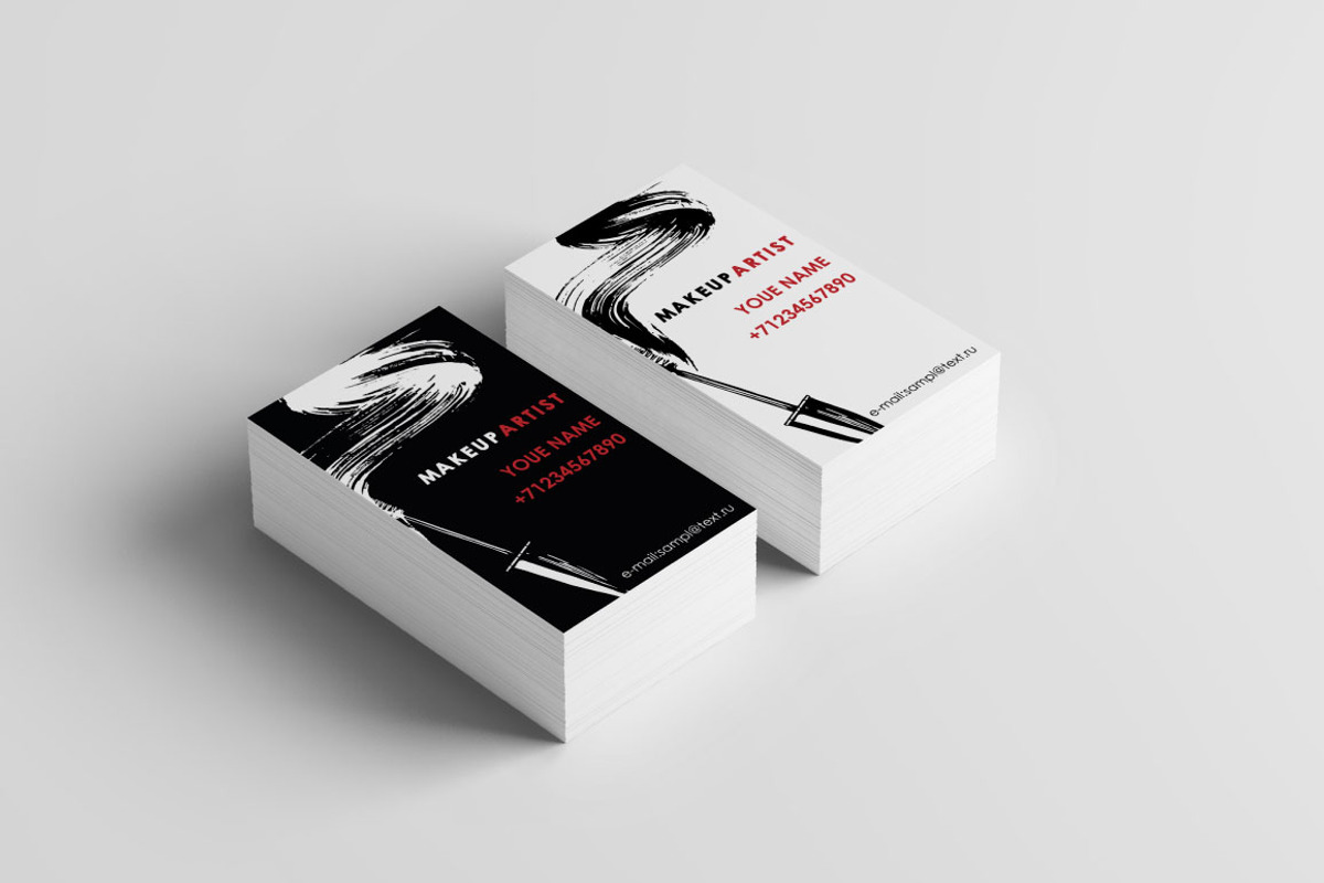 Templates  Makeup business card., a Business Card Template by Gulnara Khadeeva (Photo 2 of 10)