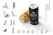 Beer Can Mock-Up, a Cups & Container Mockup by akropol (Thumbnail 8 of 10)