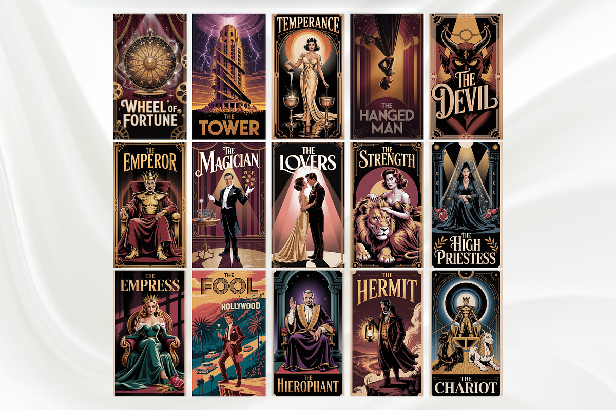 Hollywood Tarot Cards Deck, an Object Illustration by Mugio (Photo 2 of 6)