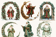 Celestial Santa Claus Clipart Bundle, a Seasonal Illustration by BusyDaydesign (Thumbnail 2 of 9)