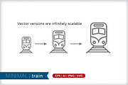 Minimal train icons, an Outline Icon by Picture Window (Thumbnail 4 of 5)