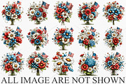 4th of July Patriotic Bouquet, a Seasonal Illustration by Canvas Craft (Thumbnail 4 of 7)