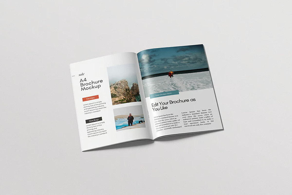 A4 Brochure Catalog Mockup, a Books & Magazine Mockup by Se٧enStudio (Photo 3 of 4)