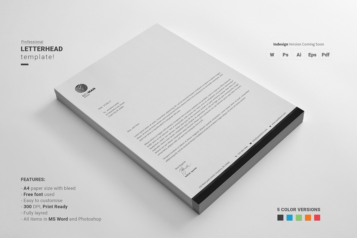 Letterhead, a Stationery Template by Diverter (Photo 1 of 5)
