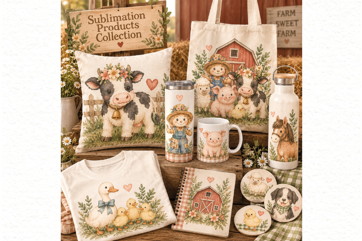 Farm Animals Clipart, an Animal Illustration by Villa 11 Estudio (Photo 7 of 7)