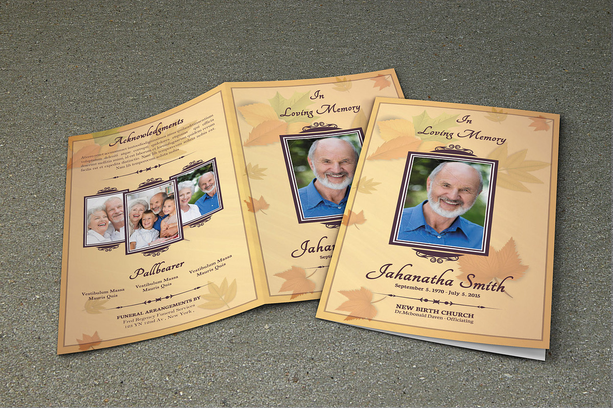 Funeral Program Template-V262, a Brochure Template by Template Shop (Photo 1 of 4)