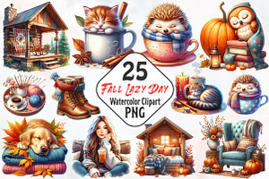 Fall Lazy Day Clipart, an Illustration by RobertsArt