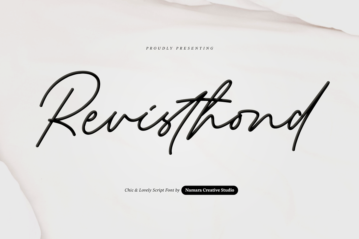 Revisthond Handwritten Script, a Script Font by Namara Creative Studio (Photo 6 of 12)
