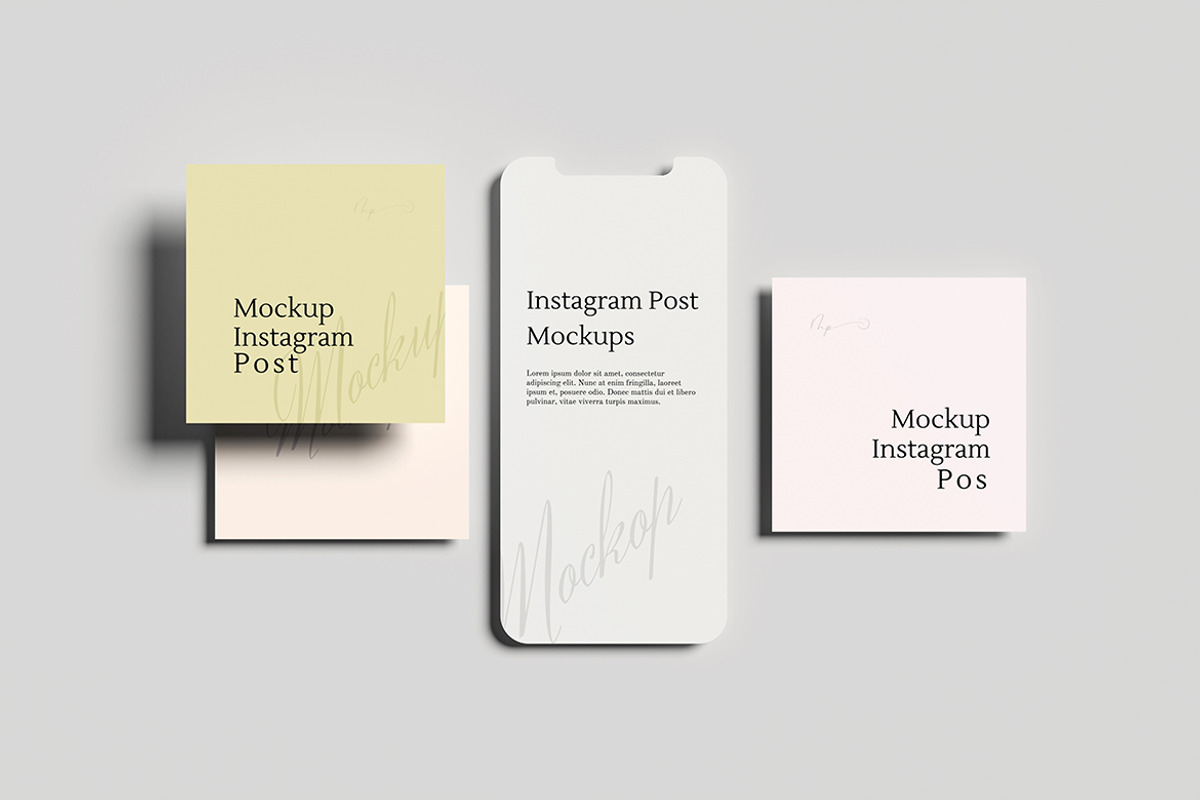 Instagram Post Mockup, an Advertising Mockup by Pikachudesign (Photo 5 of 5)