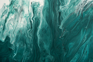 Fluid Art. Liquid Velvet Jade green abstract drips and wave. Marble effect back