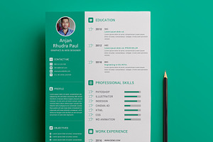 CV / Resume PSD Template