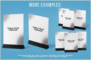 Table Tent Mockup PSD